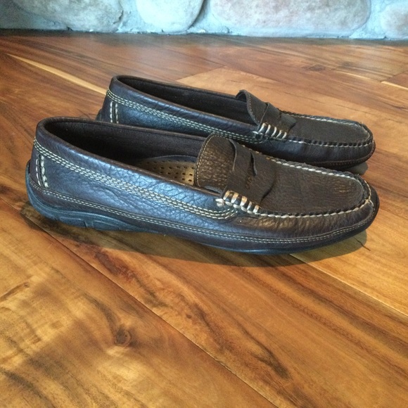 ✔️LL Bean Leather Driving Loafers Mens Size 10 - Picture 2 of 8